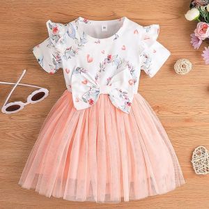 shoop children`s clothes VINUOKER פעוט ילדה קיץ סתיו פרחוני שמלת תינוק בנות שמלה קיצית בנות מקרית בגדים שמלה לילדים בנות קטנות בגדים