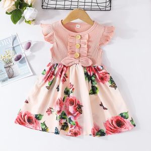 shoop children`s clothes VINUOKER פעוט ילדה קיץ סתיו פרחוני שמלת תינוק בנות שמלה קיצית בנות מקרית בגדים שמלה לילדים בנות קטנות בגדים
