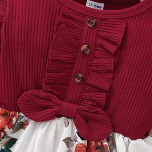 shoop children`s clothes VINUOKER פעוט ילדה קיץ סתיו פרחוני שמלת תינוק בנות שמלה קיצית בנות מקרית בגדים שמלה לילדים בנות קטנות בגדים