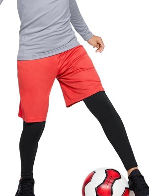 shoop children`s clothes TELALEO מארז 1/2/3/4 מכנסי טייץ טייץ לבנים לנוער שכבת בסיס אתלטית לריצה הוקי כדורסל